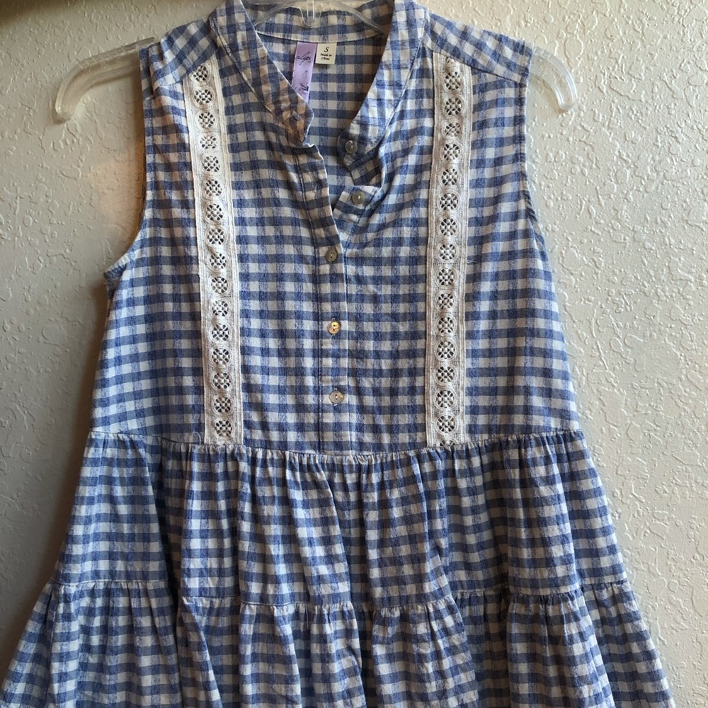 Boutique Gingham Print Top